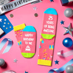 25th Birthday Gifts Socks for 25 Year Old Female Male, 25 Year Old Girl Boy Gifts Ideas, Gifts for 25 Year Old Women Men