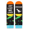 HAPPYPOP Crazy Dino Socks Dinosaur Gifts for Boys - Dinosaur Socks for Kids Novelty Funny Kids Socks 7-10 Years