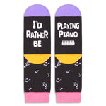 HAPPYPOP Music Gifts for Kids - Funny Piano Gifts for Adult, Cool Music Socks 10-12 Years