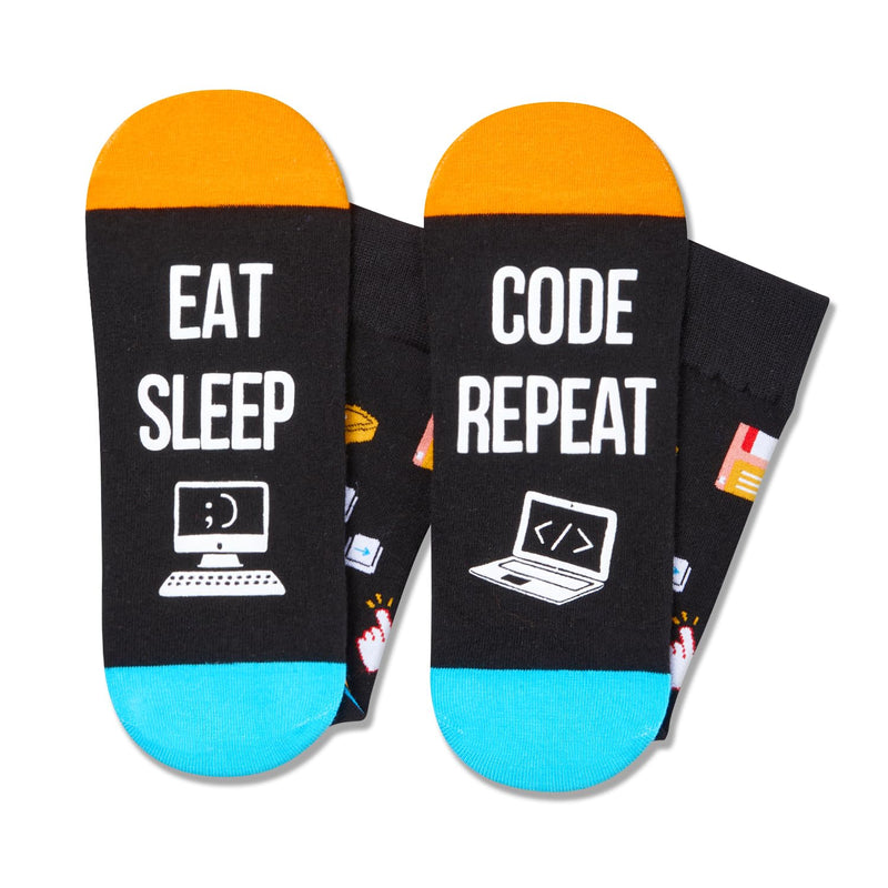 Computer Gifts for Geeks Programmers - Coding Gifts for Computer Engineer Nerd Coders Men, Computer Programmer Socks