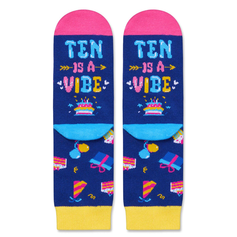 10 Year Old Birthday Gifts Ideas Socks - Gifts for Tween Girls Boys Age 10, Presents for 10 Year Olds, Ten Year Old Gifts for Kids