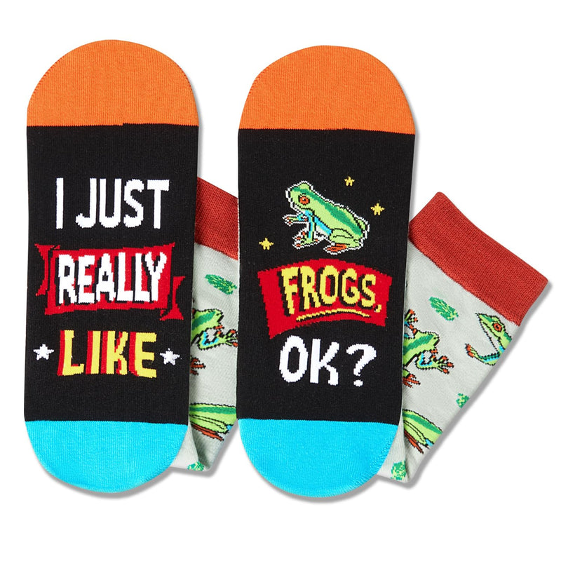 HAPPYPOP Frog Gifts for Women Men - Frog Socks Sea Animal Gifts, Frog Stocking Stuffers for Teens