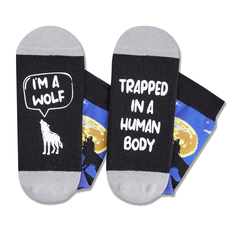 Funny Wolf Gifts for Men - Wolf Socks for Women, Funny Socks Crazy Gifts for Male Female, Novelty Wolf Socks for Teens