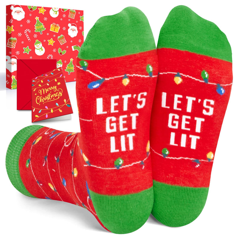 Christmas Gifts Stocking Socks for Teens 10-12 Year Old - Light Up Socks Xmas Stocking Stuffers for Kids