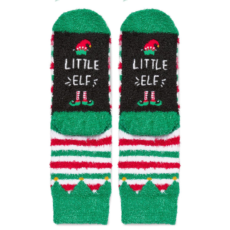 Christmas Gifts Stocking Socks for Kids - Little Elf Socks Secret Santa Sock Gifts with Greeting Card 4-6 Years