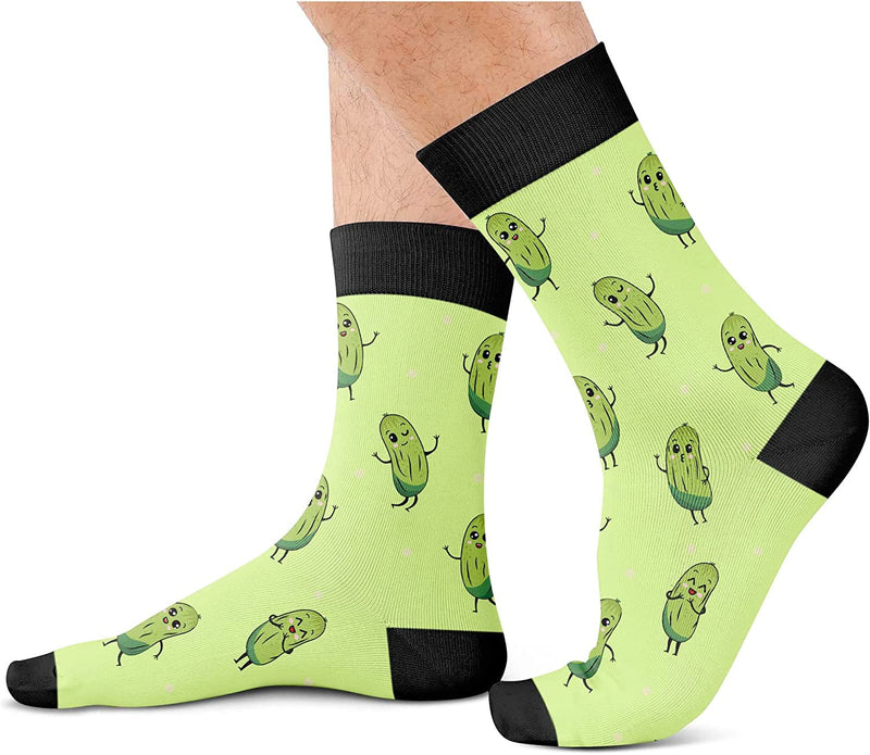 Pickle Gifts for Men Women - Pickle Big Dill Socks Funny Saying Socks, 2 Pack