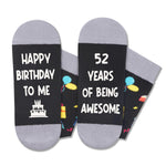 52nd Birthday Gift Ideas for Men Women - Socks for 52 Year Old Middle Aged Man Woman, Best Gifts for 52 Year Old Him Her Male Female