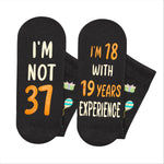 37th Years Old Birthday Gifts for Men - Socks for 37 Year Olds, Gift Ideas for 37 Year Old Man Woman, 37th Birthday Socks