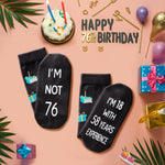 76th Birthday Gifts for Men - Socks for 76 Year Old Woman, 76 Birthday Gifts for 76 Year Old Elderly Man