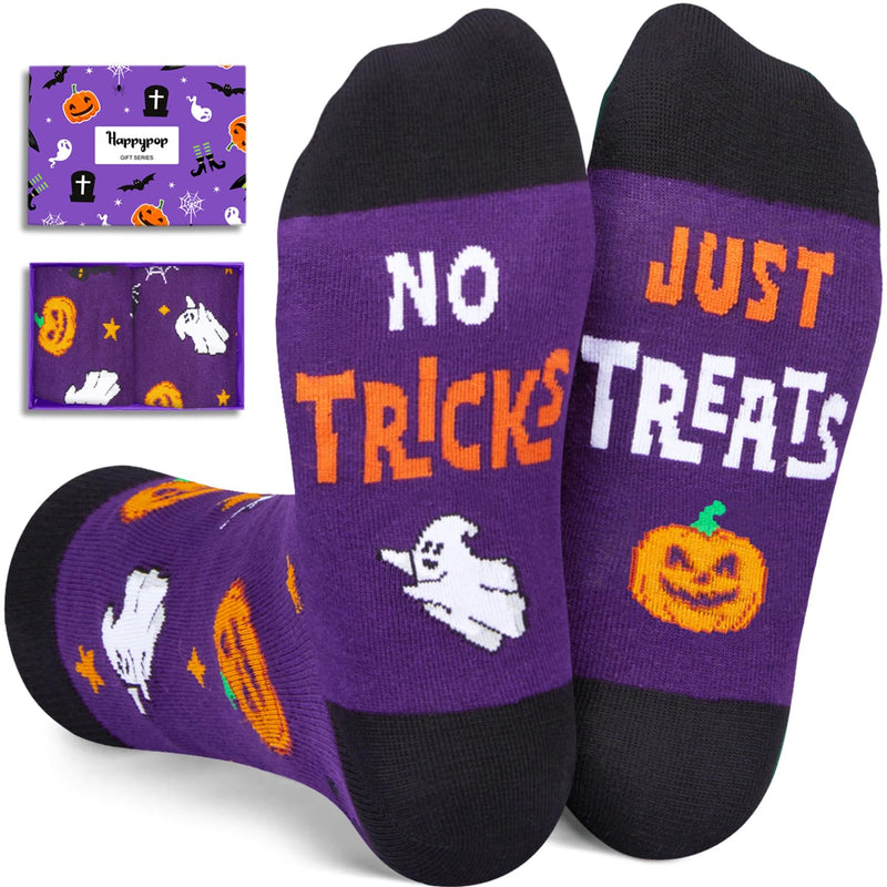 Halloween Gifts for Boys Girls 2-12 Years Old; Pumpkin Holloween Spooky Socks