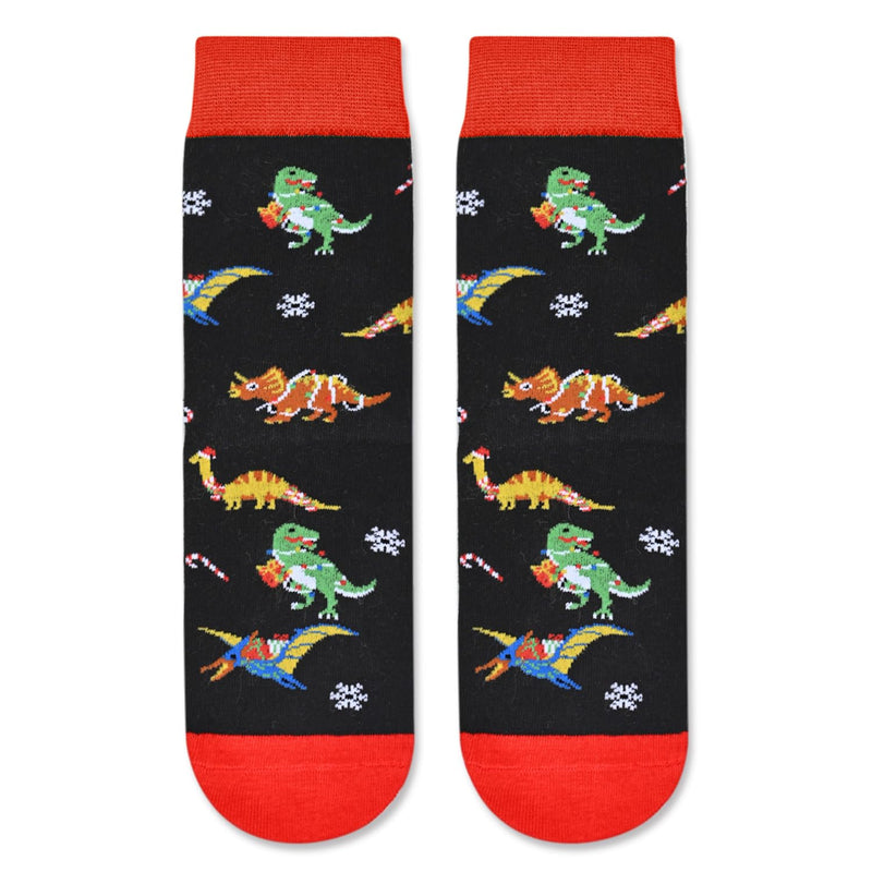 Christmas Gifts Stocking Socks for Kids - Christmas Socks Dinosaur Socks for Boys Girls 2-12 Years