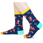 Funny Gifts for Fox Lovers - Fox Themed Unisex Socks, Fox Socks for Teen Girls Boys