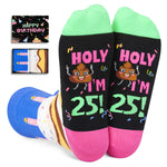 25th Birthday Gifts for Her Him, Gifts for 25 Year Old Women Men, Best Cool 25th Birthday Gifts Socks for Male Female