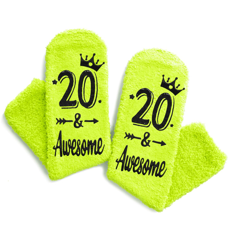 HAPPYPOP 20th Birthday Gifts Ideas - 20 Year Old Women Female Men, Birthday Gifts, Happy 20th Birthday Socks for Woman Girls Men