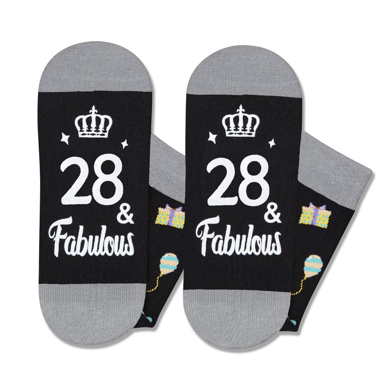 28th Birthday Gifts Socks Ideas - Gifts for 28 Year Old Woman Man Best Gifts for 28 Year Old Male Female, Gifts Greeting Card