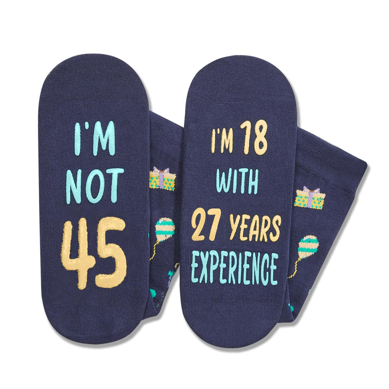 45th Years Old Birthday Gifts for Men - Socks for 45 Year Olds, Gift Ideas for 45 Year Old Man Woman, 45th Birthday Socks