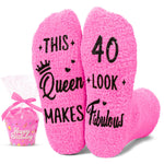 HAPPYPOP 40th Years Old Birthday Gifts for Women - Novelty Socks for 40 Year Olds, Gift Ideas for 40 Year Old Female, Best Gifts for 40 Year Old Middle Aged Woman