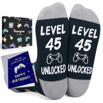 45th Birthday Gift Ideas Socks - 45th Birthday Socks, Best Gifts for 45 Year Old Middle Aged Man Woman, 45th Birthday Gifts for Him Her