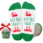 HAPPYPOP Christmas Gifts Stocking Socks for Women Men - Fuzzy Christmas Elf Socks Secret Santa Socks for Teen Girls, Elf Socks Elf Gifts for Teen Boys