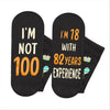 100th Years Old Birthday Gifts for Men - Socks for 100 Year Olds, Gift Ideas for 100 Year Old Man Woman, 100th Birthday Socks