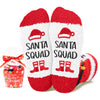 HAPPYPOP Christmas Gifts for Boys Girls - Secret Santa Socks Xmas Stocking Stuffers for Little Kids, Santa Gifts for 4-6 Years Kids White