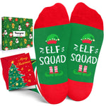 Christmas Gifts Stocking Socks For 7-9 Years Old Girls Boys - Secret Santa Socks Green Elf Socks for Kids, Xmas Stocking Stuffers