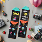 50th Years Old Birthday Gifts - Gifts for Guys in Their 50s, 50th Birthday Socks for Men Women, Gift Ideas for 50 Year Old Man Woman