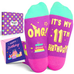 11th Birthday Gifts Ideas for Girls - Socks for Kids Age 11 with Greeting Card, Presents for 11 Year Old in Gift Box, Eleven Year Old Gifts for Tween Girls Boys