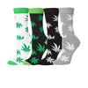 Funny Weed Gift for Men Women Teens - Marijuana Gift, Cannabis 420 Gifts for Stoners, Pot Leaf Gift, Weed Socks 4 Pack