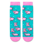 Cute Animal Socks for Girls - Pig Socks Rubber Duck Socks Foxes Socks Gifts For Kid 4-6 Years