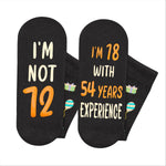 72nd Years Old Birthday Gifts for Men - Socks for 72 Year Olds, Gift Ideas for 72 Year Old Man Woman, 72nd Birthday Socks