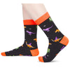 Halloween Socks Spooky Gifts For Men Women - Halloween Gifts Horror Gifts Halloween Dinosaur Spooky Dino Socks