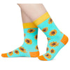 Sunflower Gifts for Girls Kids - Sunflower Socks, Sunshine Socks, Funny Plant Gifts, Kids Socks for Girls 7-9 Years Old