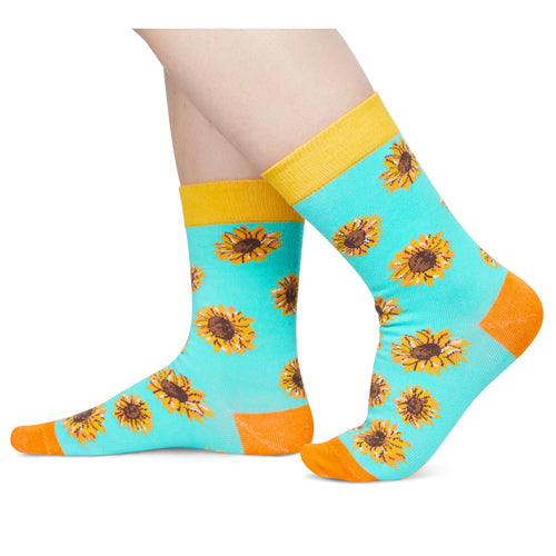 Sunflower Gifts for Girls Kids - Sunflower Socks, Sunshine Socks, Funny Plant Gifts, Kids Socks for Girls 7-9 Years Old