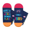 35th Birthday Gifts Ideas Socks - Gifts for Guys in Their 35s, 1989 Birthday Gifts, 35th Birthday Socks, 35 Year Old Gifts for Men Women