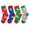 Christmas Gifts Stocking Socks for Mom Dad - Secret Santa Socks Xmas Stocking Stuffers for Teen Boys Girls, Christmas Stocking 4 Pack