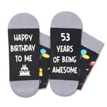 53rd Birthday Gift Ideas for Men Women - Socks for 53 Year Old Middle Aged Man Woman, Best Gifts for 53 Year Old Him Her Male Female