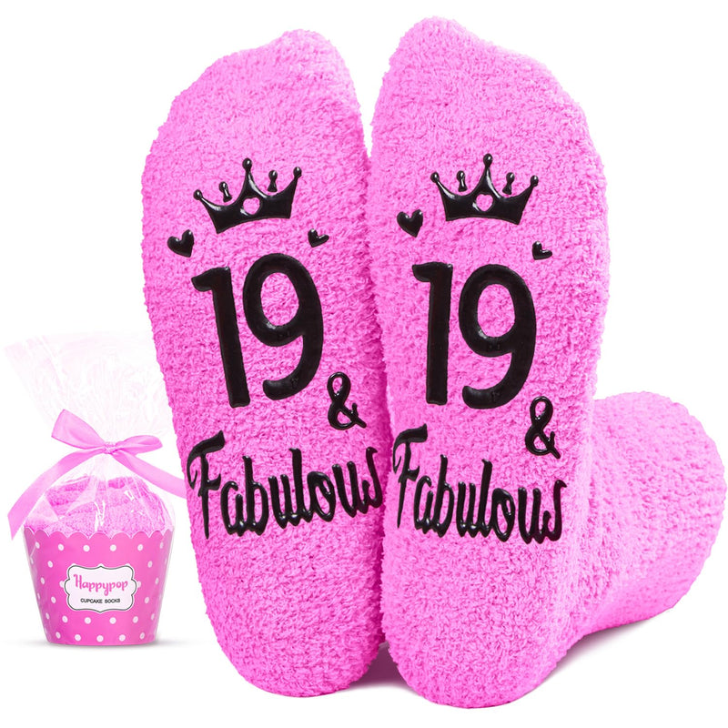 19th Birthday Gifts Ideas Socks - 19 Year Old Birthday Presents for Girls, Happy Birthday Socks for 19 Year Olds Female