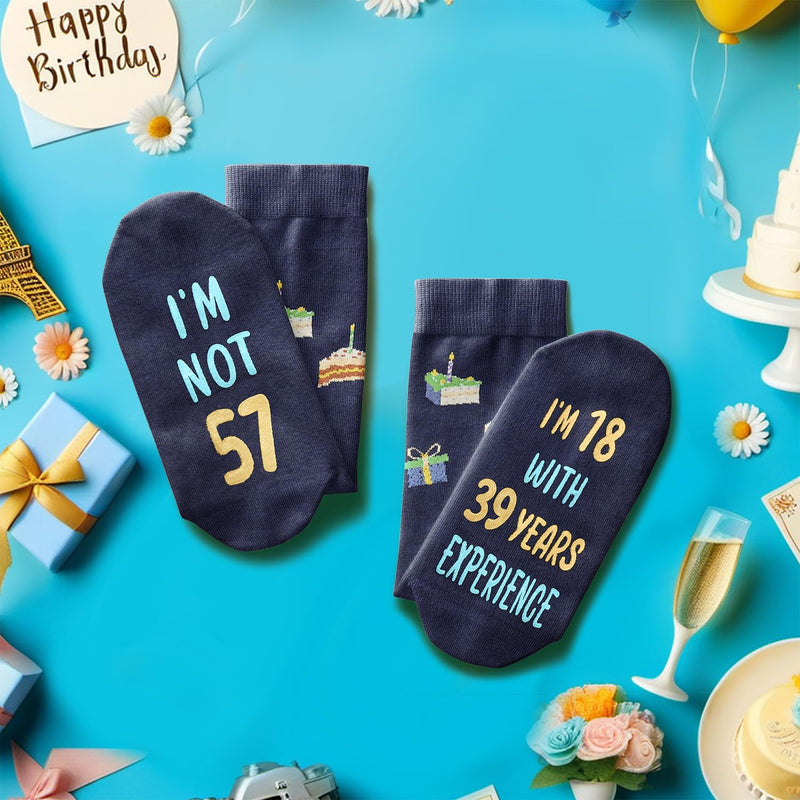 57th Years Old Birthday Gifts for Men - Socks for 57 Year Olds, Gift Ideas for 57 Year Old Man Woman, 57th Birthday Socks