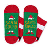 HAPPYPOP Christmas Socks Santa Socks for Women Men - Holiday Socks for Teens, Xmas Stocking with Greeting Card