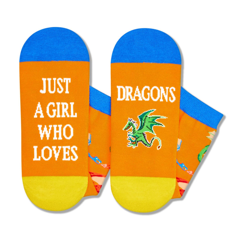 HAPPYPOP Funny Dragon Gifts for Women Teen Girls - Dragon Socks, Funny Saying Socks, Dragon Stocking Stuffers