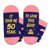 50th Birthday Gifts Ideas - Socks for 50 Year Olds, 50th Birthday Gifts for Him Her, Best Gifts for 50 Year Old Man Woman