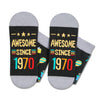 HAPPYPOP 1970 Birthday Gift Ideas for Men Women - Socks for 54 Year Old Middle Aged Man Woman, Best Gifts for 54 Year Olds, 54th Birthday Gifts for Him Her