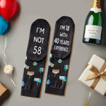 58th Years Old Birthday Gifts for Men - Socks for 58 Year Olds, Gift Ideas for 58 Year Old Man Woman, 58th Birthday Gifts