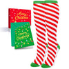 Candy Cane Socks Kids Christmas Socks - Boys Girls Socks 10-12 Years