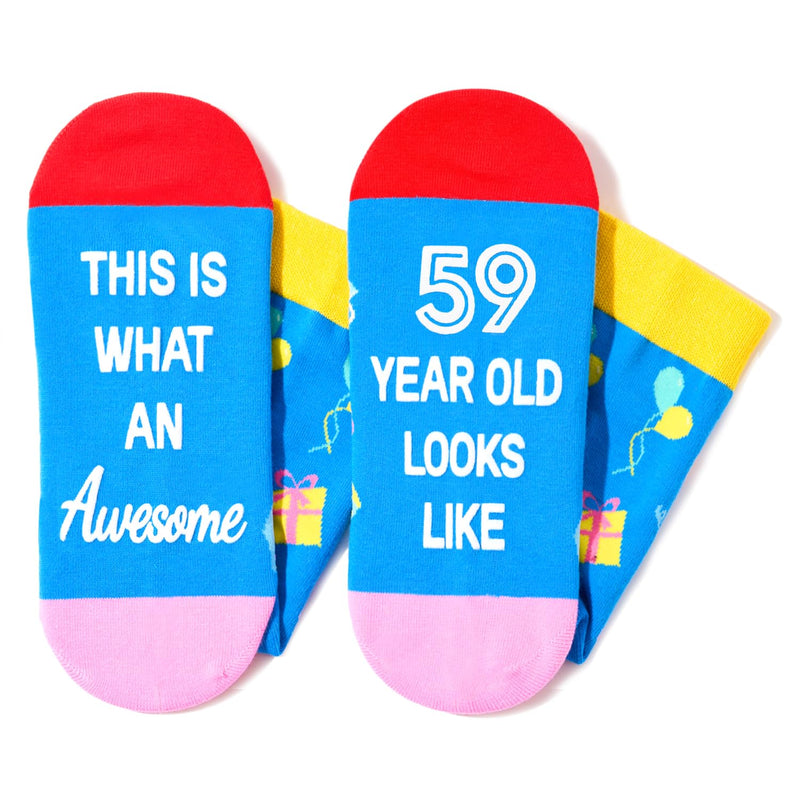 59th Birthday Gift Ideas Socks - 59 Year Old Birthday Gifts for Old Aged Men Women, 59th Birthday Gifts for Him Her