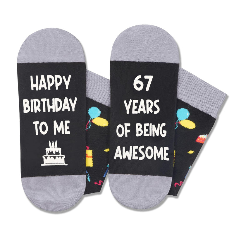 67th Birthday Gift Ideas for Men Women - Socks for 67 Year Old Middle Aged Man Woman, Best Gifts for 67 Year Old Him Her Male Female