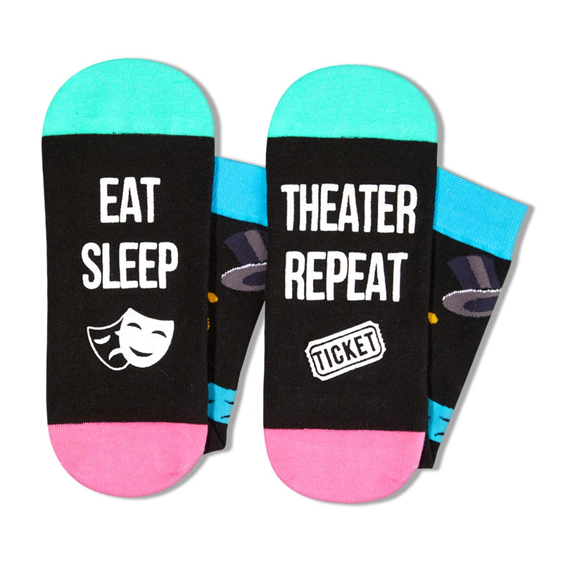 Theatre Gifts for Theater Lovers Women Men, Broadway Musical Gifts for Actors, Theater Socks Black