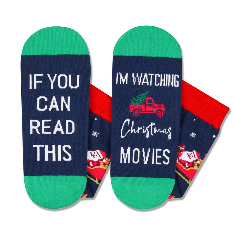 Christmas Socks for Men, Christmas Movie Socks Holiday Socks Women, Stocking Stuffers Santa Gifts Christmas Gifts