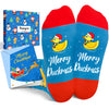 Christmas Gifts Stocking Socks For Kids - Secret Santa Socks Xmas Stocking Stuffers For Duck Lovers Christmas Rubber Duck Gifts 7-9 Years